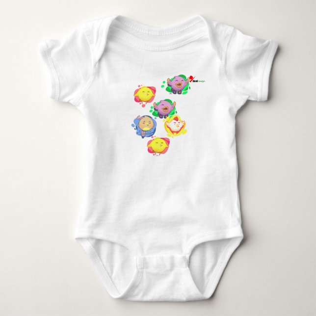 Body Combinaison bébé mignonne avec poussins de dessin  (Devant)