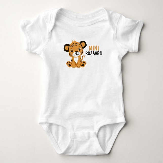 Body Combinaison bébé Mini Rugissement Tigre Mignon (Devant)