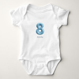Body Combinaison bébé numéro 8 3D bleu - 8 mois