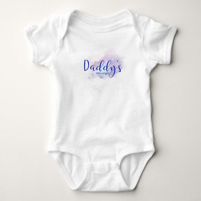 Body Combinaison bébé 'Petit ange guerrier de papa'  (Devant)