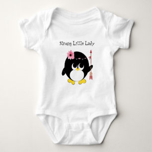 Body Combinaison bébé Petite Dame Forte Pingouin Mignon