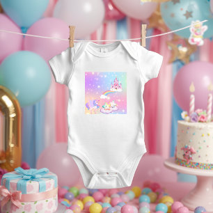 Body Combinaison bébé princesse licorne pastel