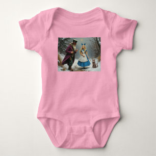 Body Combinaison bébé rose bébé Alice d'hiver