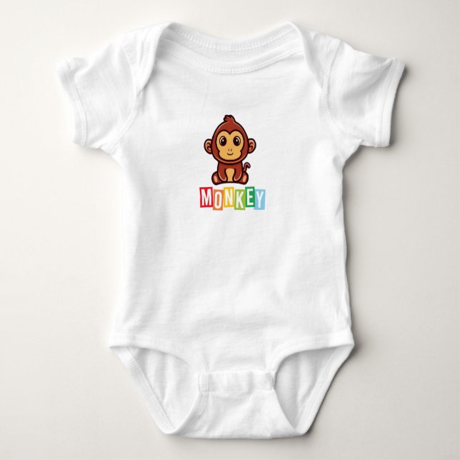 Body Combinaison bébé singe (Devant)