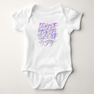 Body Combinaison bébé "T" Confettis Lettres