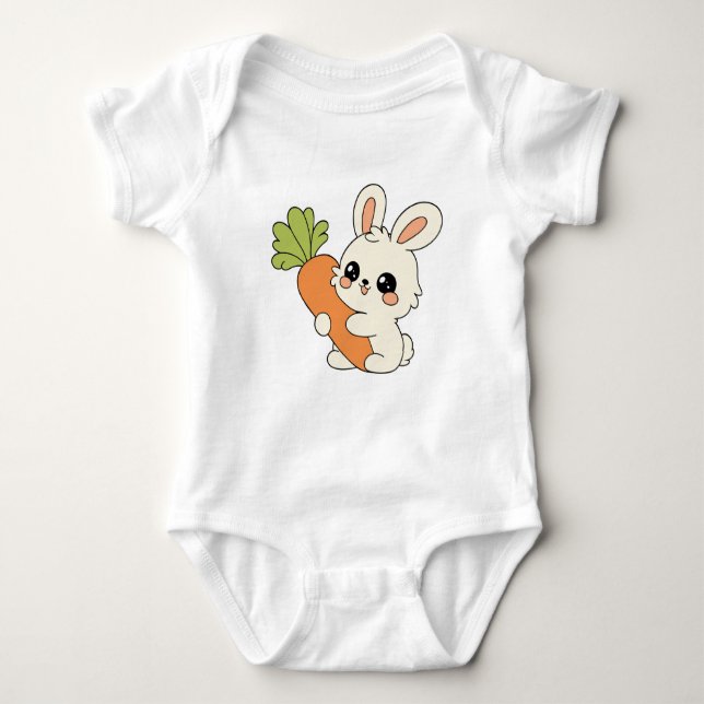 Body Combinaison blanche adorable pour bébé (Devant)