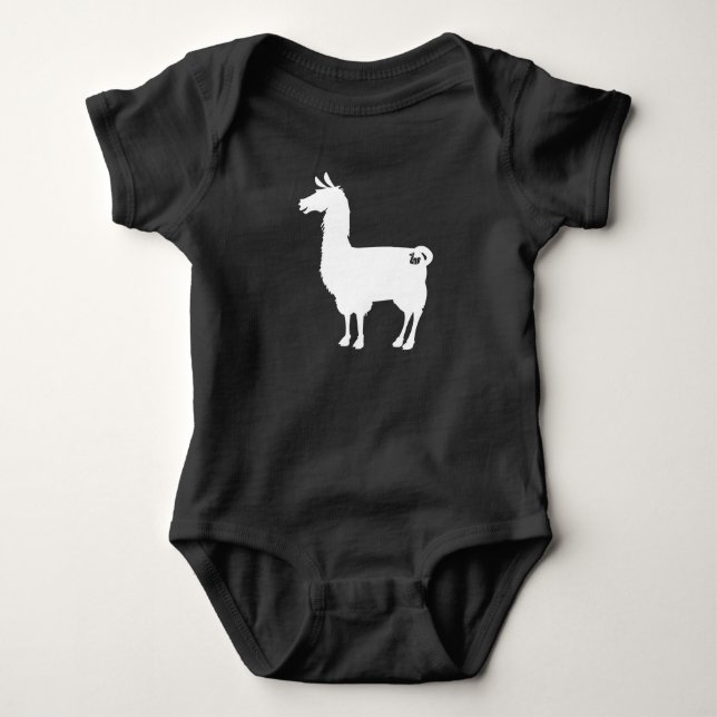 Body Combinaison blanche de bébé de lama (Devant)