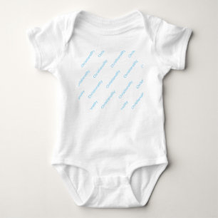 Body combinaison blanche logo bleu répétition