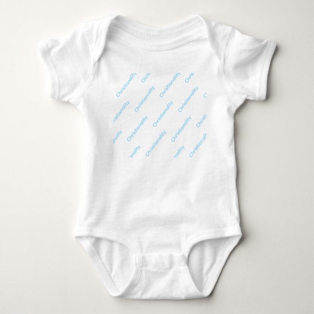 Body combinaison blanche logo bleu répétition   (Devant)