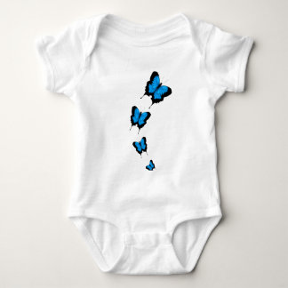 Body Combinaison bleue de papillon d'enfant en bas âge