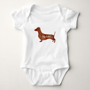 Body Combinaison Brown du Jersey de bébé de chien de