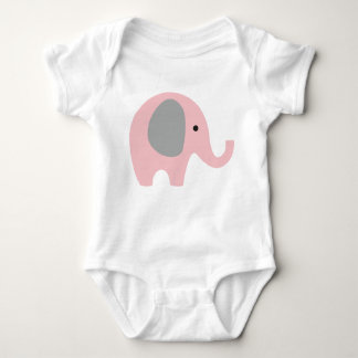 Body Combinaison de bébé avec l'éléphant rose et les