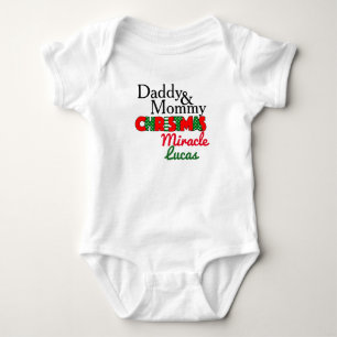 Body Combinaison de bébé de miracle de Noël de papa