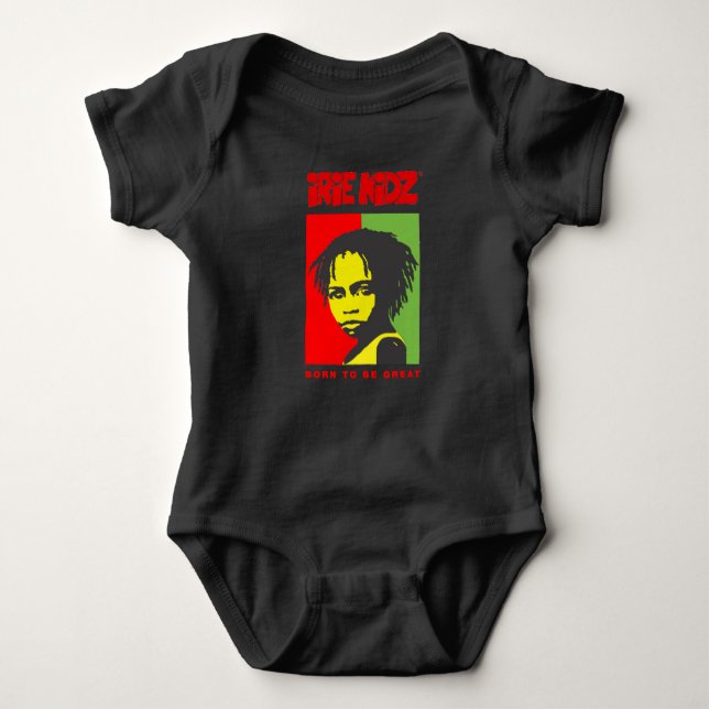 Body Combinaison de bébé d'enfant d'IRIE KIDZ® "Rasta" (Devant)