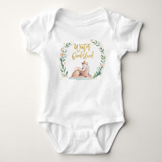 Body Combinaison de naissance avec motif de cerf pour l (Devant)