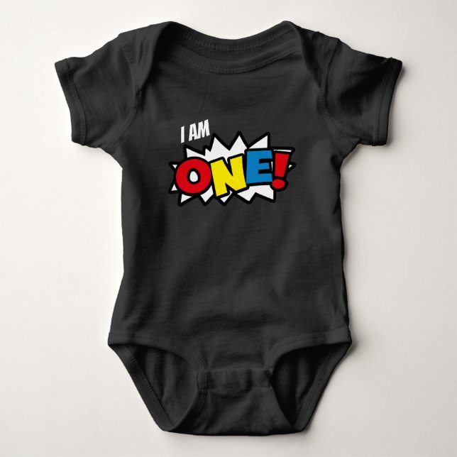 Body Combinaison de noir de bébé de super héros, ęr (Devant)