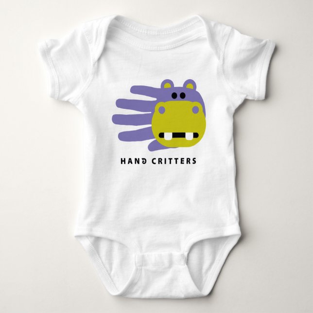 Body Combinaison de T-shirt de bébé d'hippopotame (Devant)