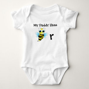 Body Combinaison drôle d'abeille de bébé. Mon papa a