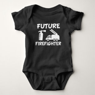 Body Combinaison drôle de bébé de futur sapeur-pompi
