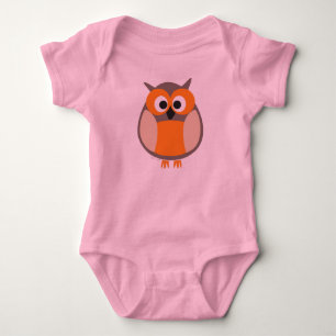 Body Combinaison drôle de bébé de hibou de regarder