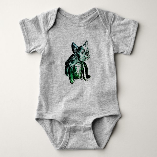 Body Combinaison du football de bébé de bouledogue (Devant)