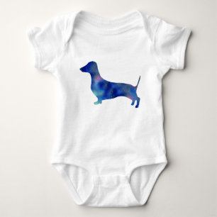 Body Combinaison du Jersey de bébé, chien blanc de