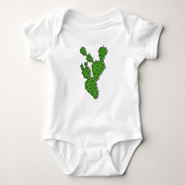 Body combinaison ou T-shirt de cactus, bébé ou enfant (Devant)