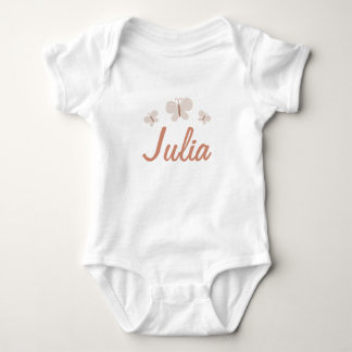 Body Combinaison Papillon Bébé avec T-Shirt à Nom
