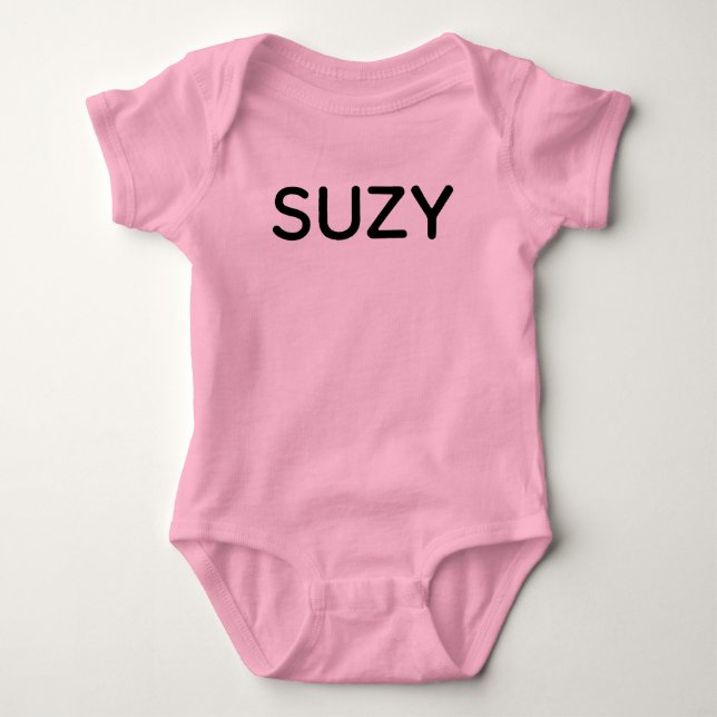 BODY COMBINAISON PERSONNALISÉE BÉBÉ ROSE (Devant)