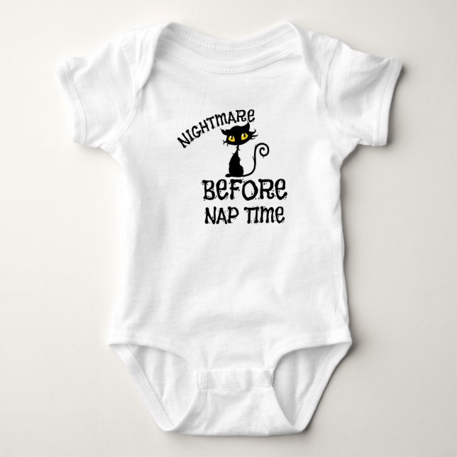 Body Combinaison pour bébé chat noir Halloween (Devant)