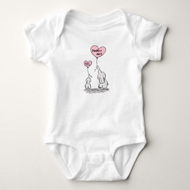 Body Combinaison pour bébé : Fille à papa Princesse à m (Devant)