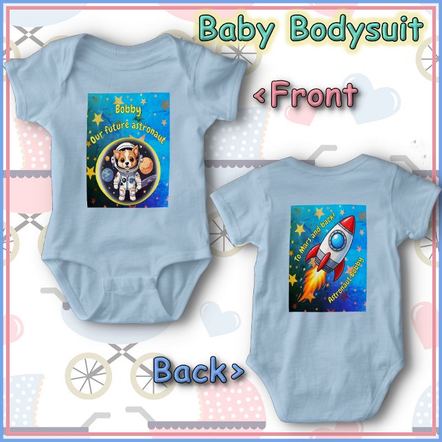Body Combinaison pour bébé - Fusée pour Mars (Créateur téléchargé)