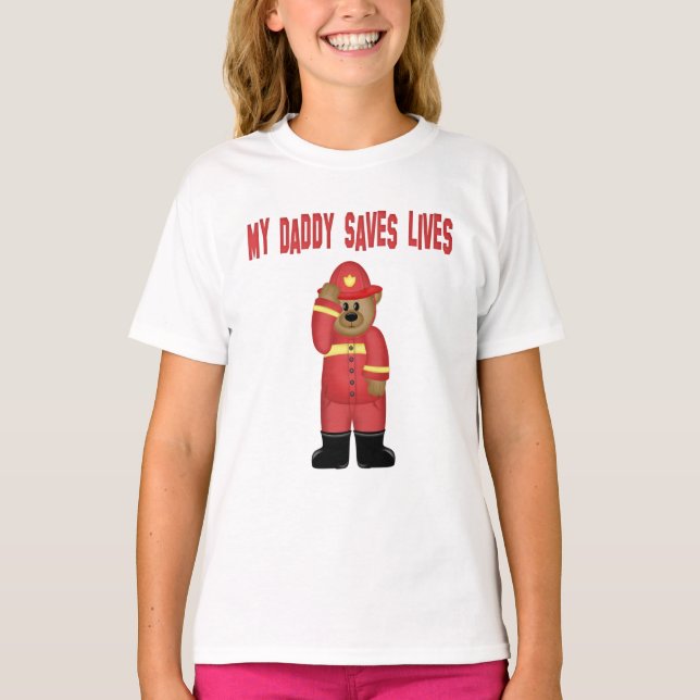 Body Combinaison pour bébé Papa pompier   (Devant)