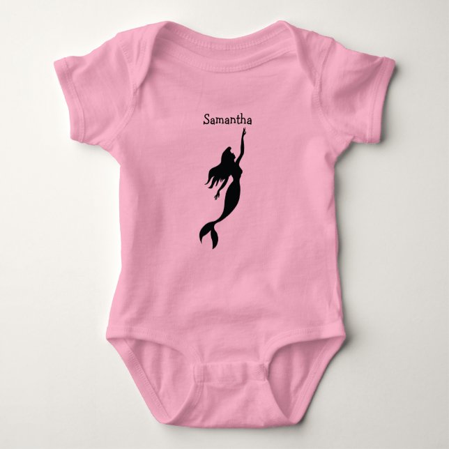 Body Combinaison pour bébé pour fête de sirène d'annive (Devant)