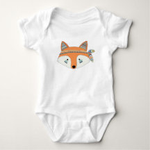 Combinaison tribale de bébé de Fox de Boho