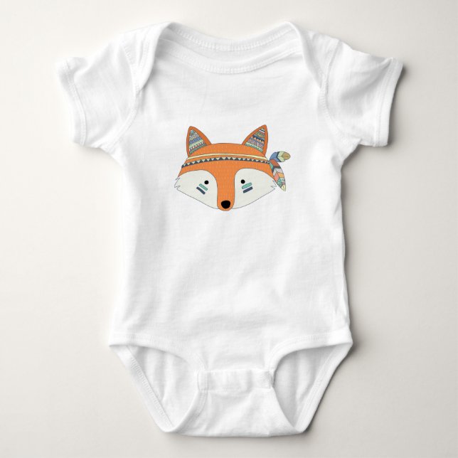 Body Combinaison tribale de bébé de Fox de Boho (Devant)