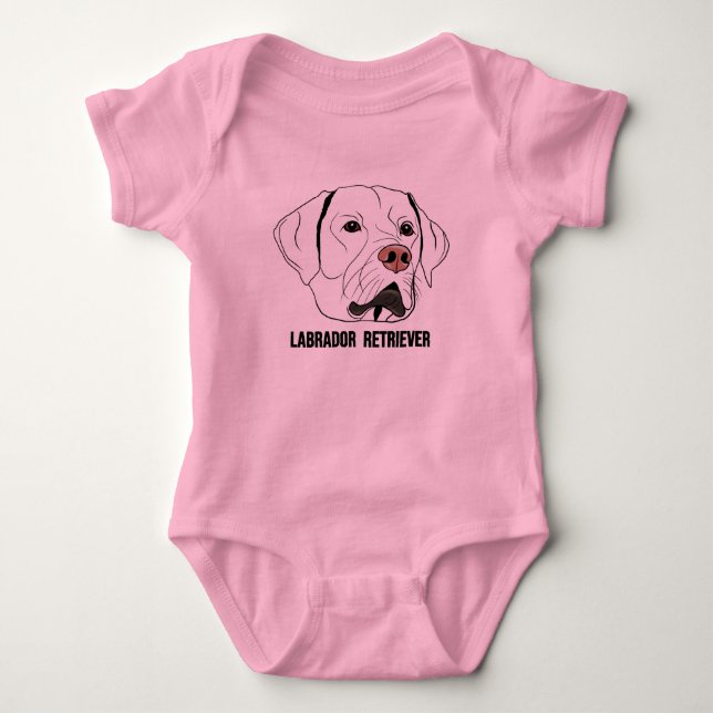 Body combinaisons bébé LABRADOR RETRIEVER (Devant)