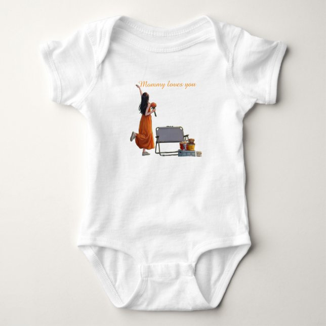 Body Combinaisons bébé maman t'aime. (Devant)