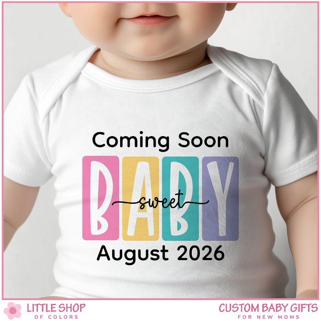 Body Coming Soon Custom Text Pregnancy Announcement (Créateur téléchargé)