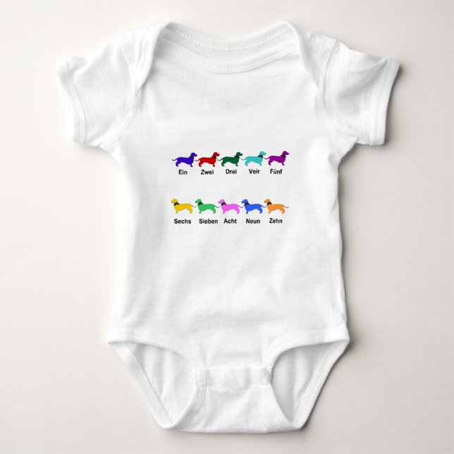 Body Compte Allemand Dachshunds Bodysuit bébé (Devant)