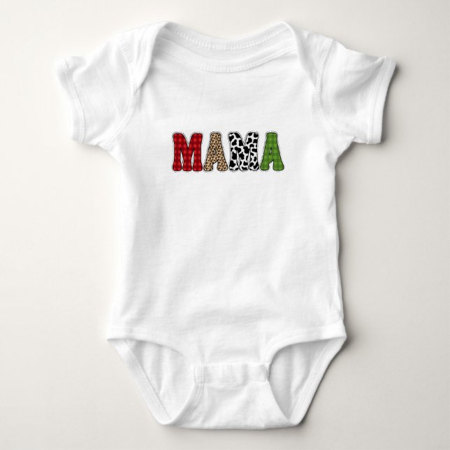 Body Conception de motif à carreaux de Mama Noël (Devant)