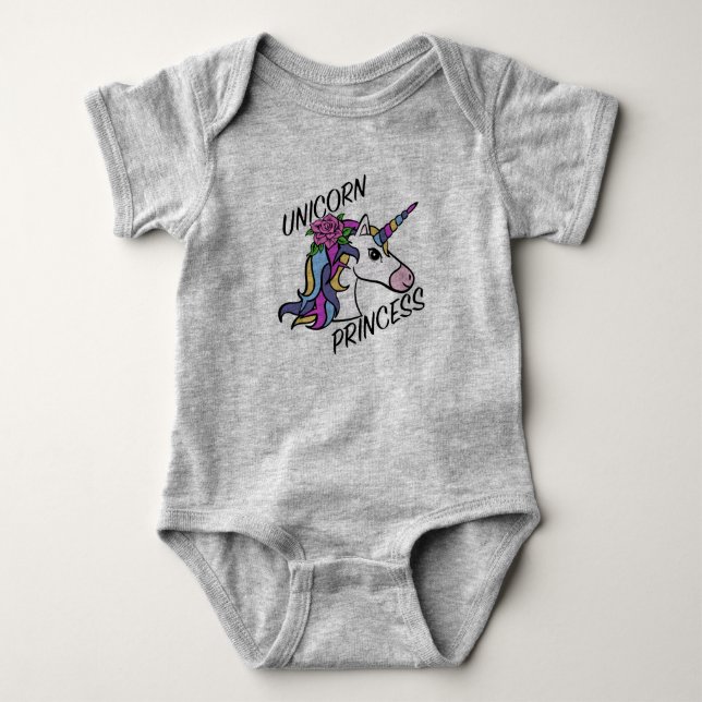 Body Conception de princesse licorne - Bodysuit en jers (Devant)