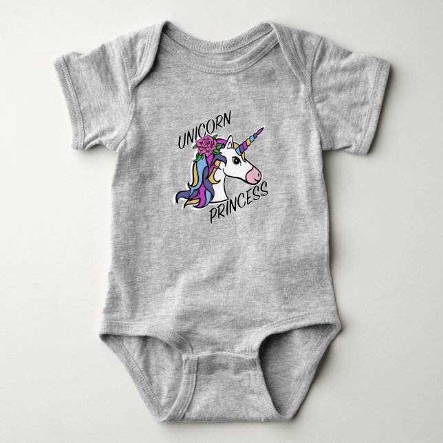 Body Conception de princesse licorne - Bodysuit en jers (Devant)