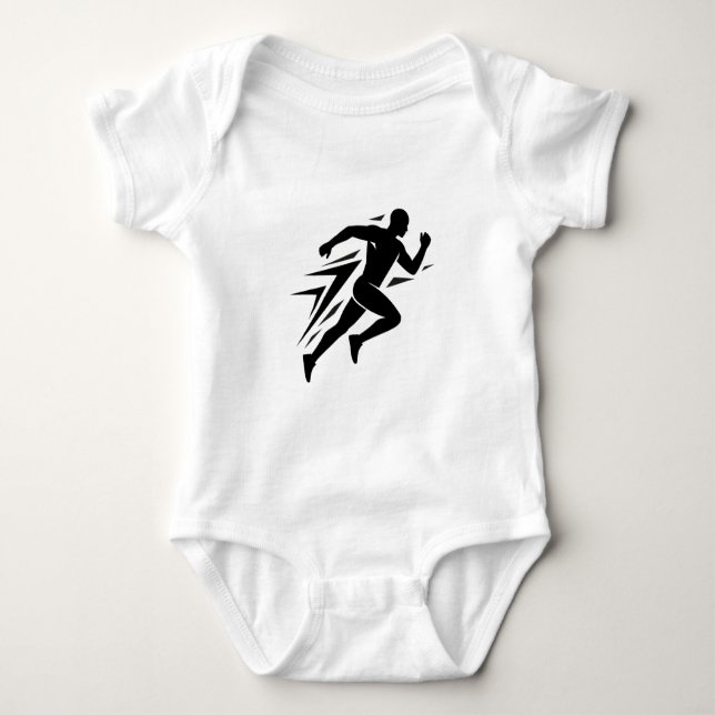 Body Conception de sport athlétique silhouette de coure (Devant)