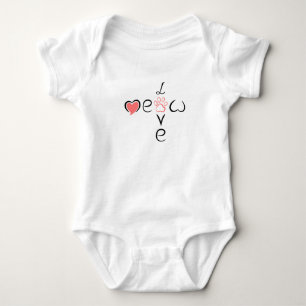 Body Conception d'empreinte de patte de coeur mignon po