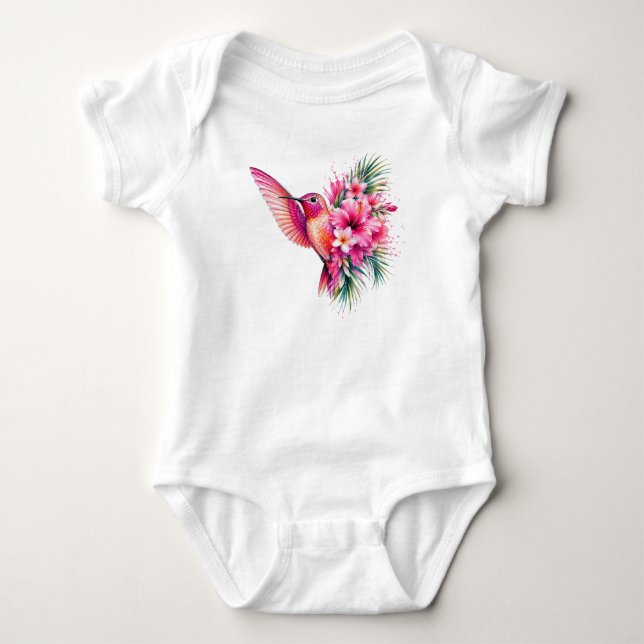 Body Conception d'oiseau d'aquarelle PNG de frangipanie (Devant)
