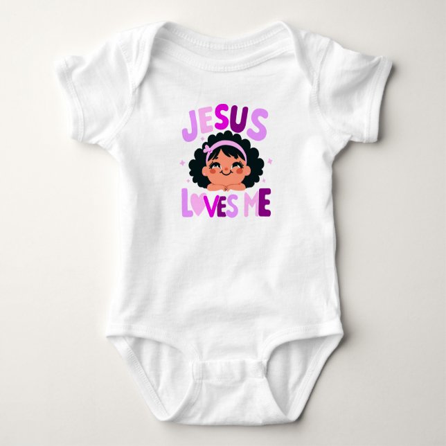 Body Conception violette "Jésus m'aime" (Devant)