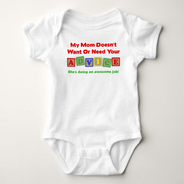 Body Conseils Parentaux Drôle de Romper Creeper (Devant)