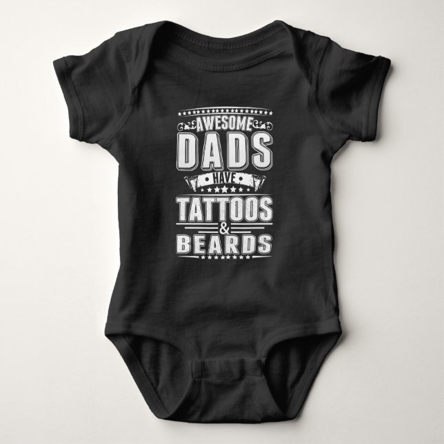 Body Cool Dads Tattoo Beauté Mustache Enceinte Père (Devant)