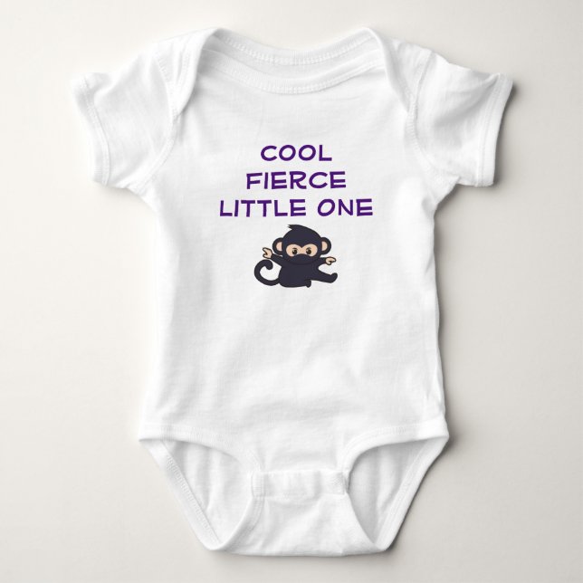 Body Cool Fierce One Drôle Mignonne Cartoon Ninja Singe (Devant)